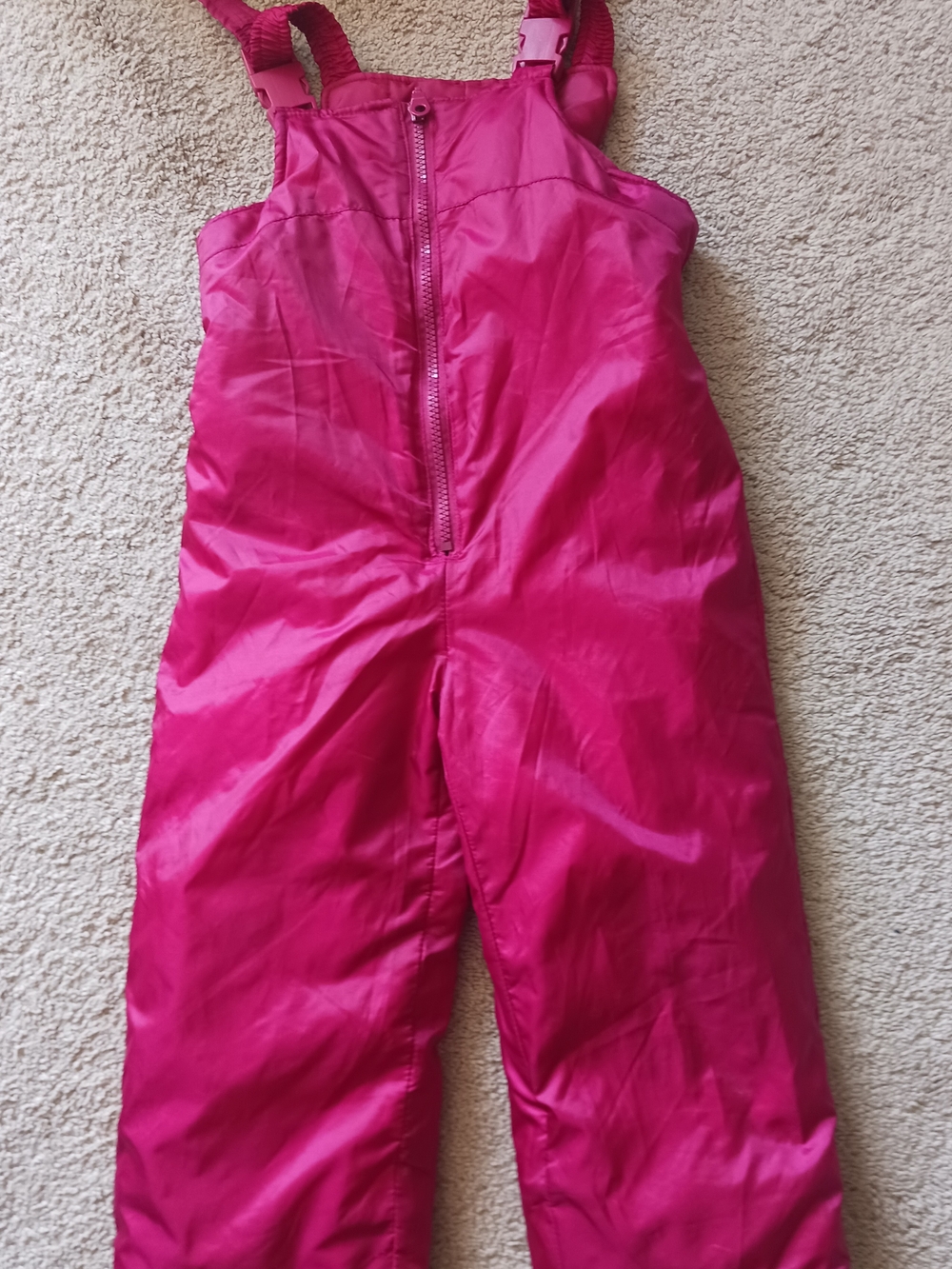 1 Madison Pink Fuchsia Kids Snow Overalls